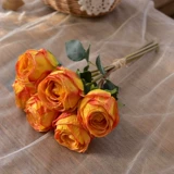 Французская выжтанная симуляция розовая масля картина пион цветочные фальшивые цветочные цветы ретро