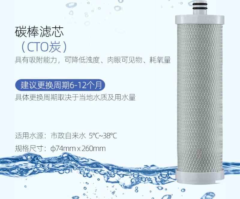 芯园净水器通用滤芯CJ-2UF1新QG-U-1004五级超滤膜1002QJ-UF-01E