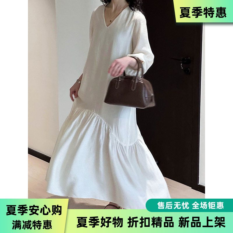 新中式两件套圆领无袖背心连衣裙