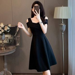 無袖 絕美掛脖法式 露肩連衣裙女夏季 2025新款 裙子 茶歇海邊度假長款