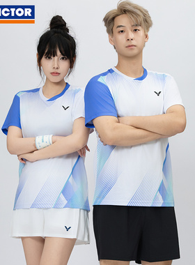 VICTOR威克多胜利羽毛球服 运动打球短袖夏季T恤T-59112
