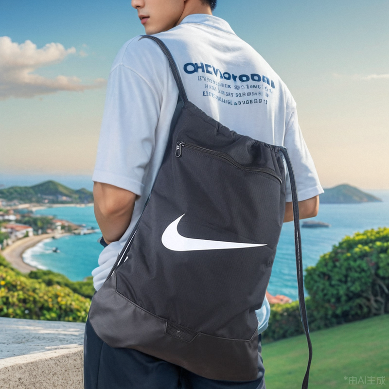 正品nike双肩包男款旅游轻便背包运动健身训练束口袋耐克抽绳包包