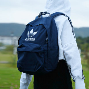 阿迪达斯双肩包三叶草书包女生大容量学生女Adidas背包男生hk2621