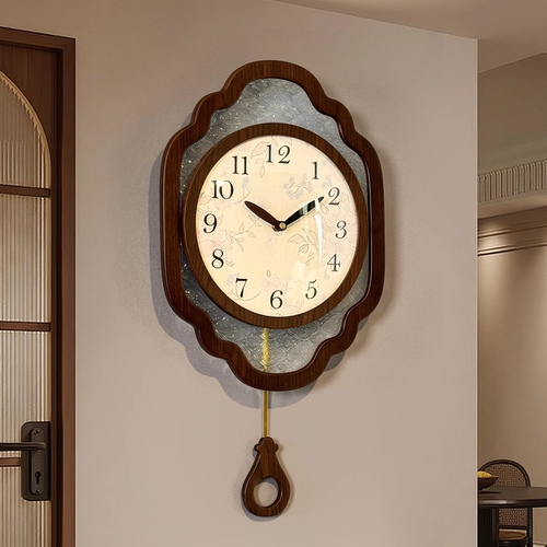 中古风挂钟高级感新中式复古钟表