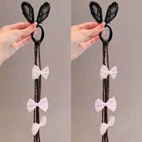 Розовый воротник черный кролик (2 штуки)