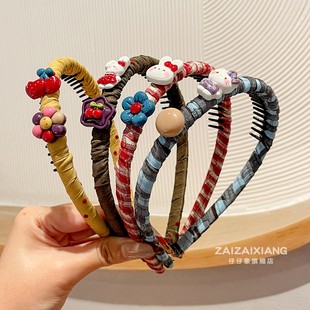 秋冬新款 儿童发箍女童不勒头头箍可爱小女孩碎发神器防滑发卡头饰