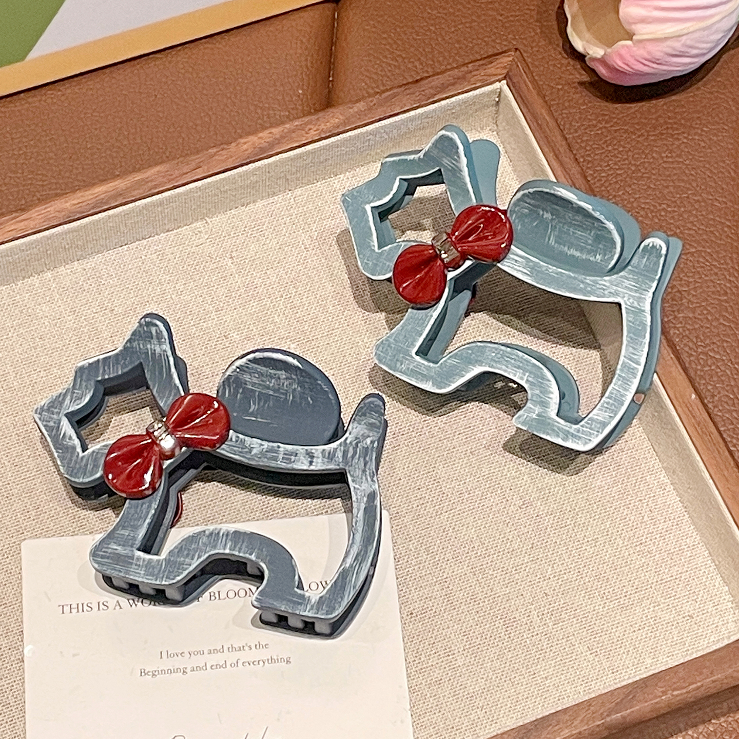 新款镂空小狗抓夹女高级感后脑勺盘发夹子鲨鱼夹头饰发饰可爱发卡