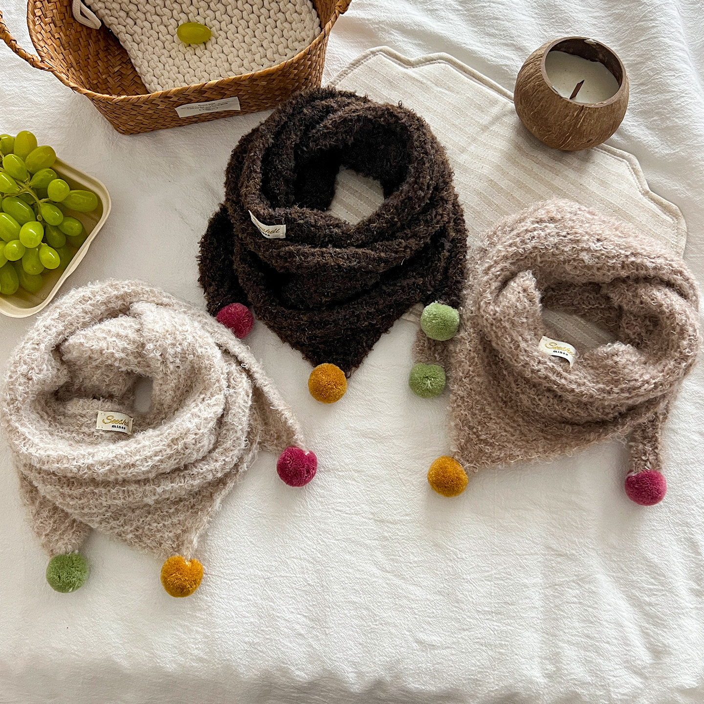 儿童围巾秋冬季撞色洋气针织三角巾男女童保暖防寒围脖防风脖套潮,童装/婴儿装/亲子装,围巾,淘宝优惠券,粉丝福利购,淘宝优惠卷