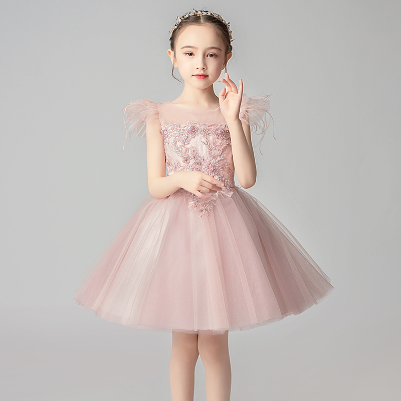 女童公主裙蓬蓬小孩花