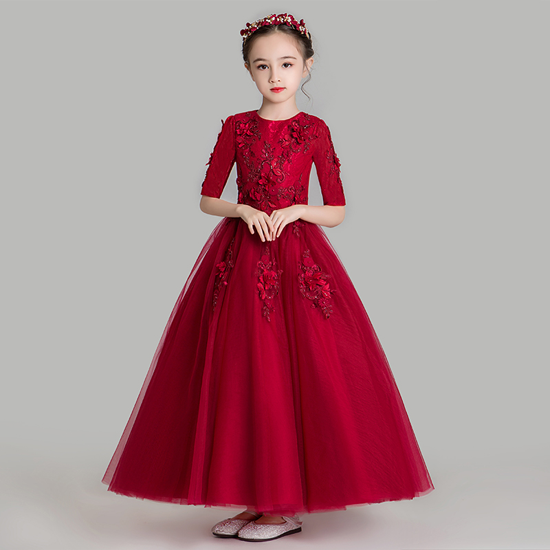 女童公主裙加厚加绒晚礼服