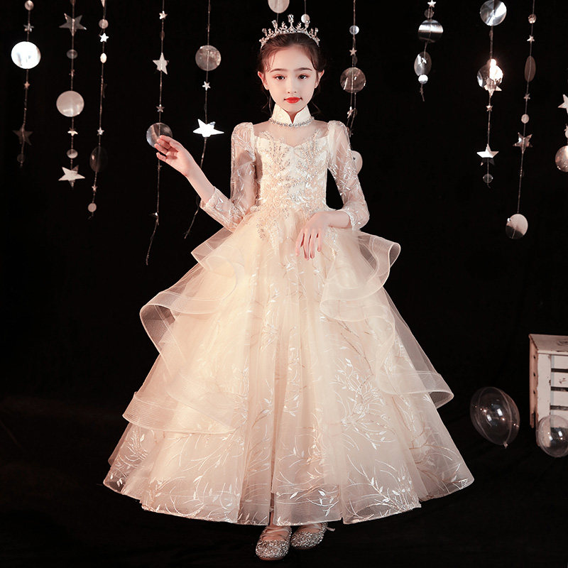 儿童晚礼服女童公主裙蓬蓬纱花童高端婚纱小女孩主持人钢琴演出服,童装/婴儿装/亲子装,儿童礼服,淘宝优惠券,粉丝福利购,淘宝优惠卷