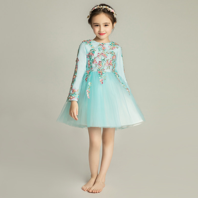 女童晚礼服公主裙蓬蓬纱小女孩花童婚纱婚礼钢琴表演服长袖款秋冬,童装/婴儿装/亲子装,儿童礼服,淘宝优惠券,粉丝福利购,淘宝优惠卷