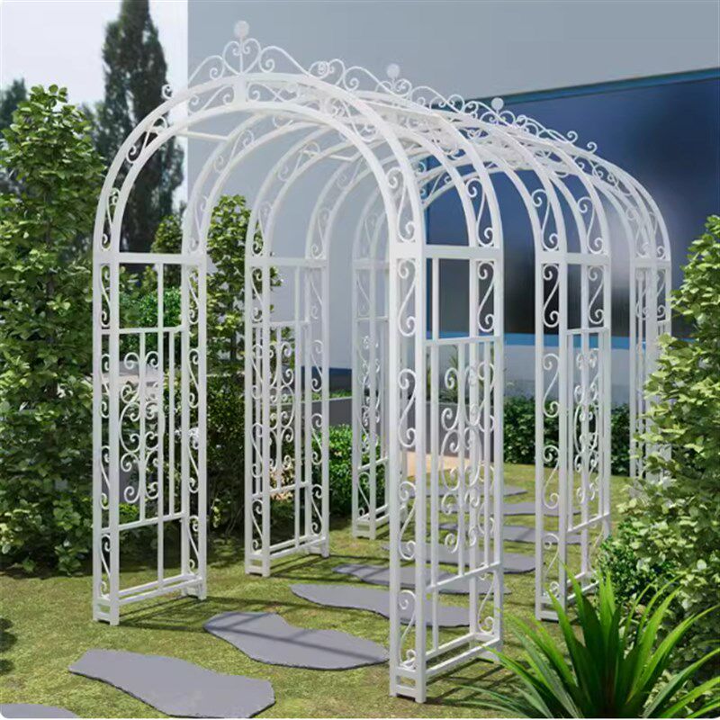 欧式铁艺攀爬架户外庭院别墅花架拱门架花园爬藤架子