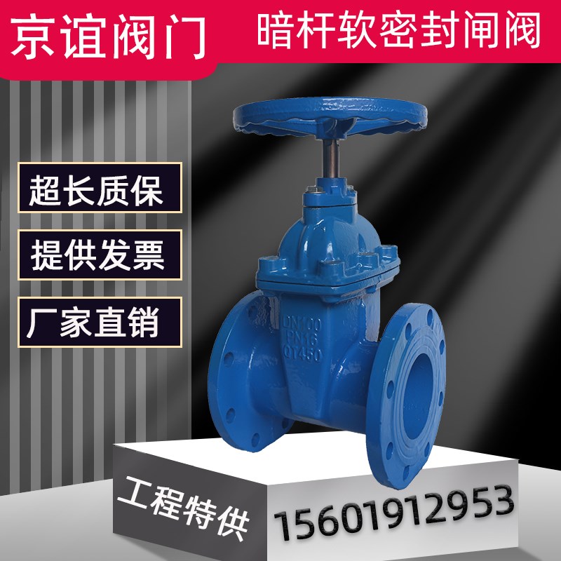 Z45X法c兰软密封暗杆dn100闸阀门80开关铜芯铸铁水管道截止阀dn65