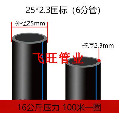 pe水管热熔自来水管给水4四6分1.5寸2黑硬管20 25 32 40 塑料水i.
