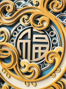 梯木叠雕龙年客厅电视柜玄关装饰小摆件家居饰品新年礼物乔迁礼品