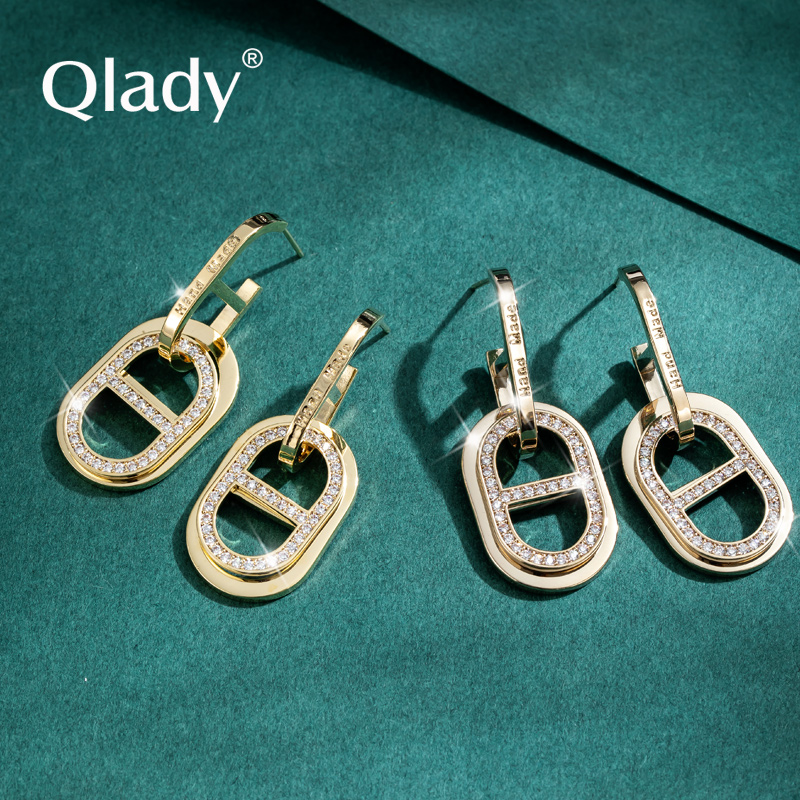 几何金属耳环女小众设计感耳饰2025新款爆款纯银高级感气质耳坠