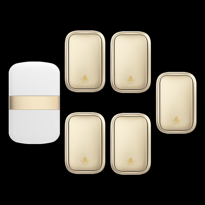 防水自发电无线家用门铃远距离不用电池电子遥控老人呼叫器五拖一