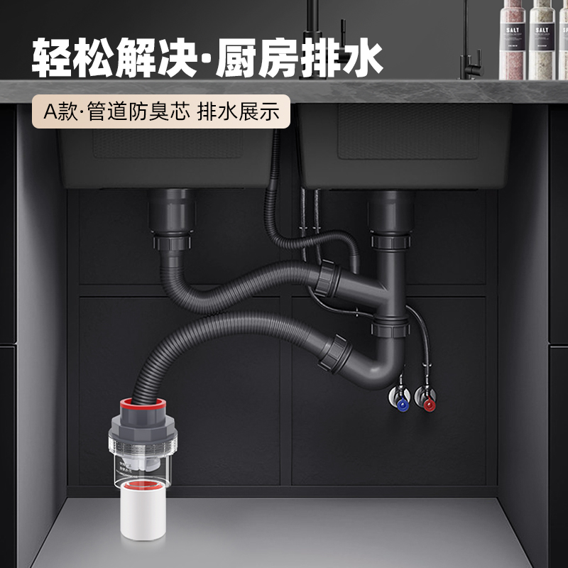 下水道密封塞厨房卫生间地漏排水管防返臭密封圈硅胶防溢下水接头
