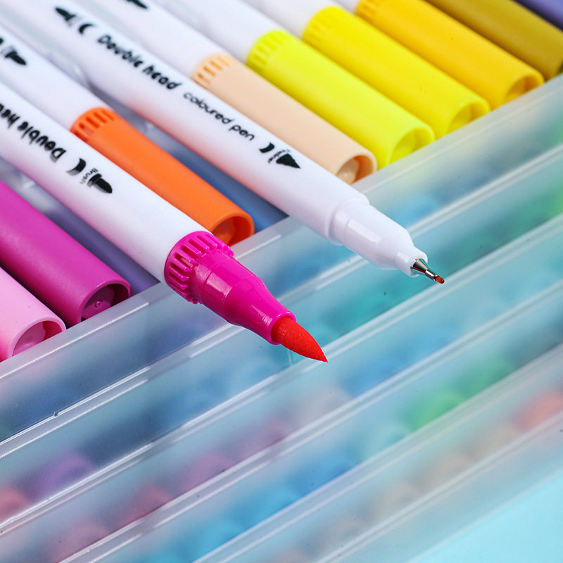 水性双头可水洗水彩笔学生儿童美术用品软头勾R线笔画笔绘画套装,文具电教/文化用品/商务用品,针管笔,淘宝优惠券,粉丝福利购,淘宝优惠卷