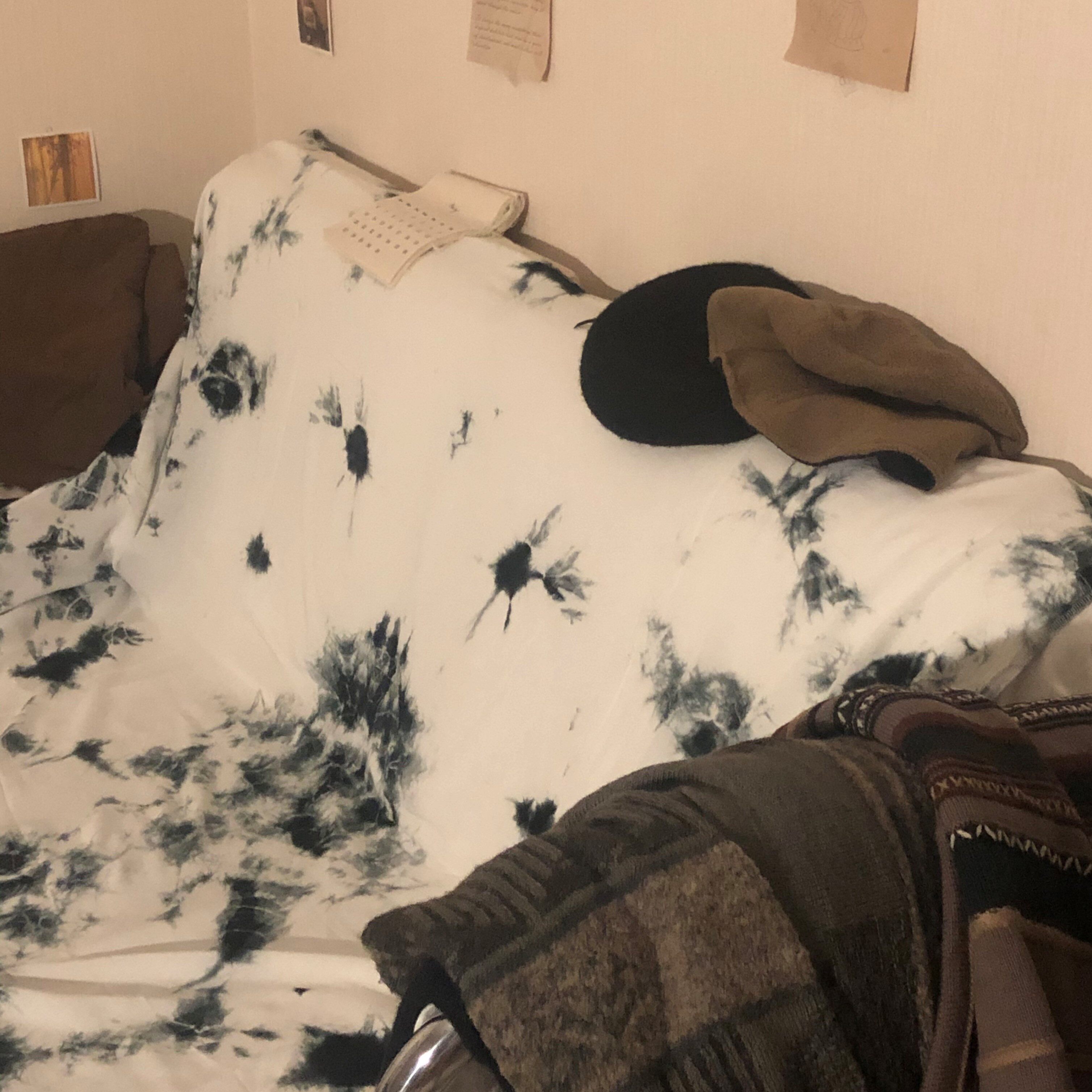 ins高级感摄影拍照背景布简约扎染布艺单人客厅懒人沙发布一片式
