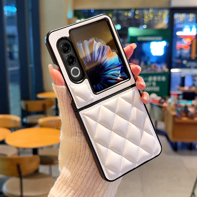 适用于努比亚Flip2手机壳小香风菱形格子nubiaflip2保护皮套超薄防摔软壳NX732J高档大牌时尚潮女外壳高级感