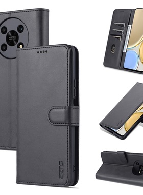 适用于华为荣耀x30钱包款手机壳ANYANOO真牛皮皮套ry x30i全包防摔支架保护套插卡软胶时尚个性