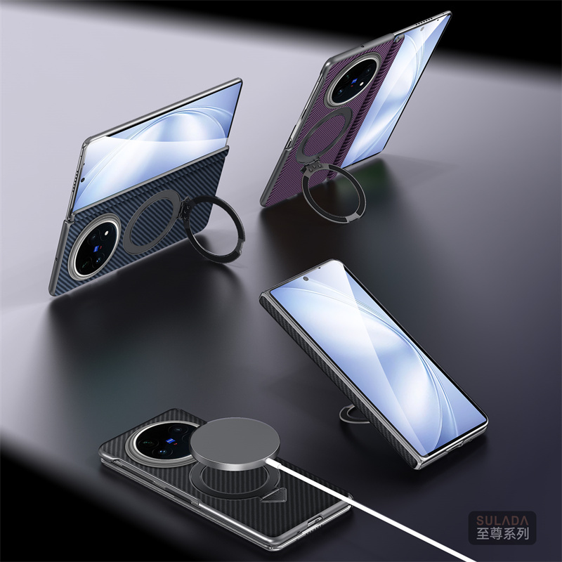 vivoxfold5真皮吸磁无线充壳包邮