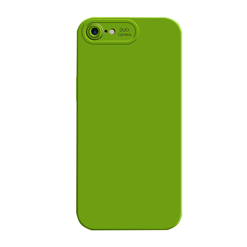仙阁里适用于iPhone7手机壳新款苹果8天使眼直边液态7plus硅胶8plus保护套se2全包纯色se3软壳简约情侣高级感