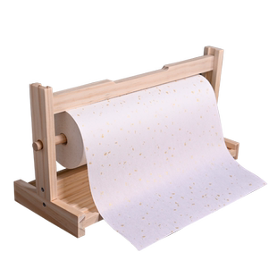 实木宣纸卷纸架书法长卷宣纸专用实木架文房四宝卷轴架书画架书法国画收纳百米长卷宣纸单层支架卷轴专用纸架