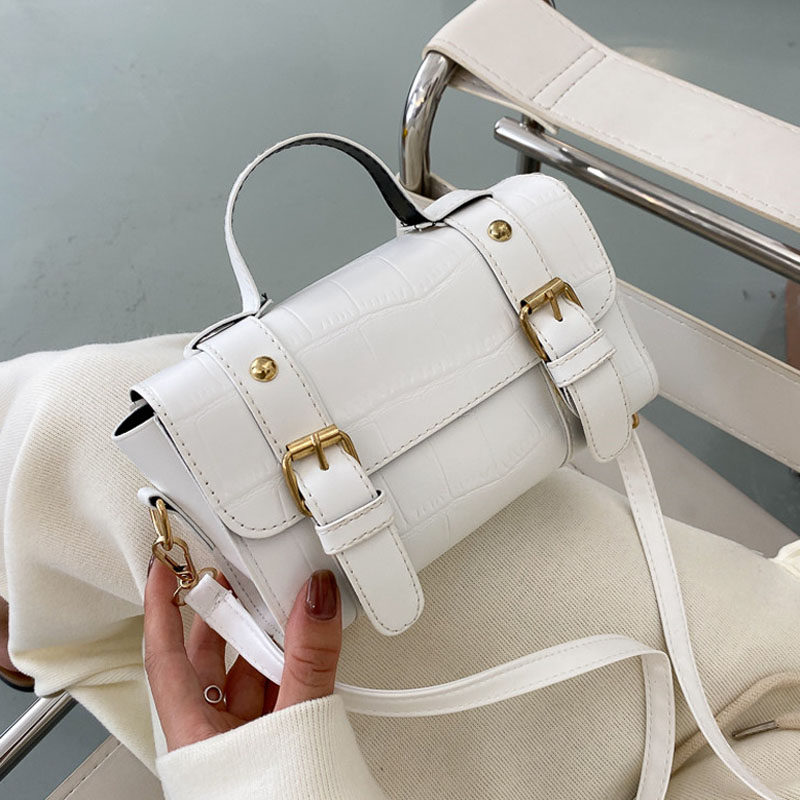 小包包女2020新款时尚百搭鳄鱼纹单肩斜挎包韩版质感手提波士顿包