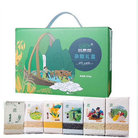 谷麦郎沽源高原藜麦黑米小米糙米燕麦胚芽米荞麦五谷杂粮礼盒3kg