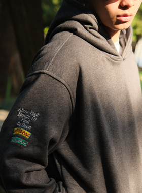 HavenYard 双袖设计休闲复古日系宽松百搭连帽卫衣帽衫