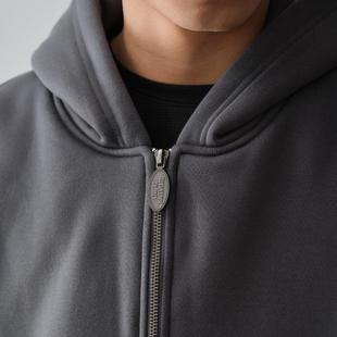 型简约重磅纯色双开拉链帽衫 HavenYard 短宽「Boxy」版