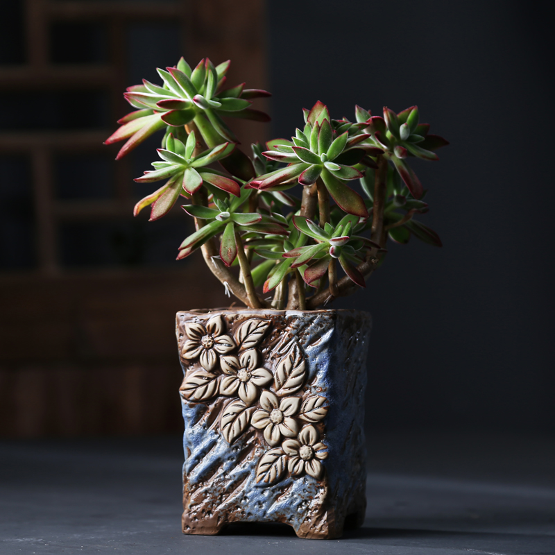 老庄多肉花盆大号创意粗陶绿植