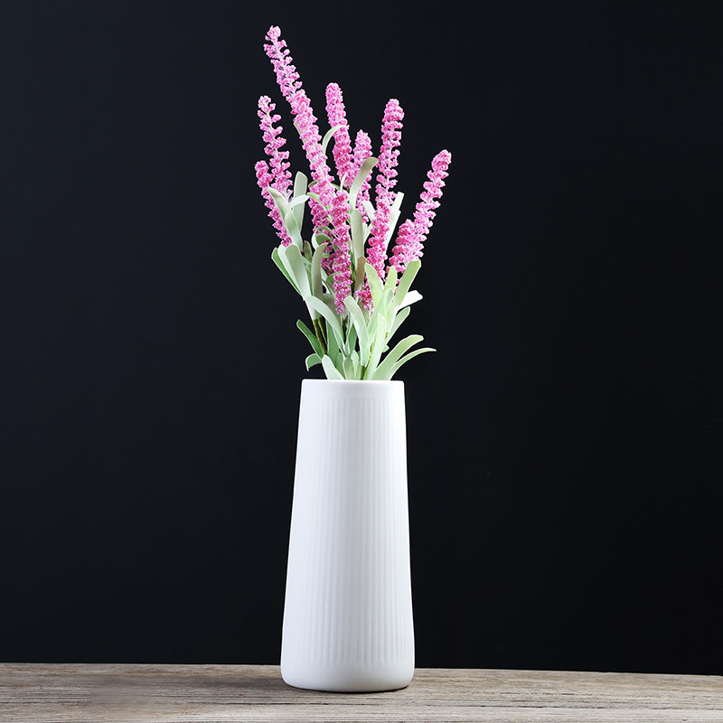 干花满天星花瓶白瓷简约客厅创意插花摆件家居装饰品陶瓷水培鲜花