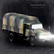 JK 1/36 Giải phóng 141 xe tải chở hàng quân sự xe tải đầy đủ hợp kim kim loại ngụy trang mô hình đồ nội thất xe đồ chơi - Chế độ tĩnh