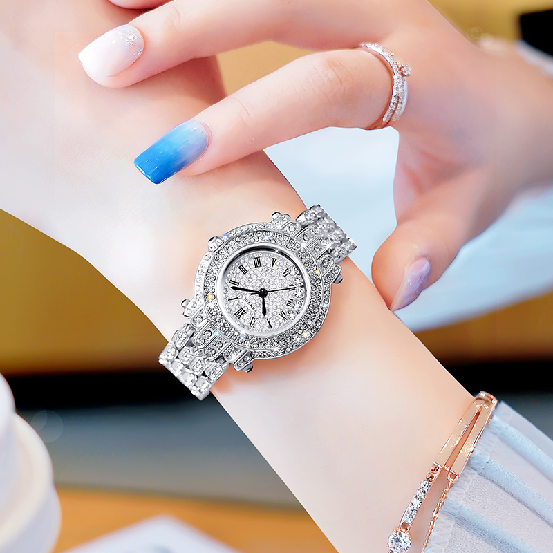 2023年新款手表女士满天星简约气质轻奢学生小众女表时尚石英手表