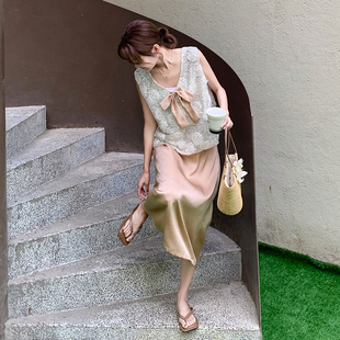 1836 夏季 2C285 两面穿亮片马甲＋半身裙两件套 P155K228 新品