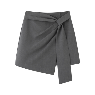 鸟家の2025夏薄款小个子尚休闲百搭高腰显瘦不规则包臀半身短裙女