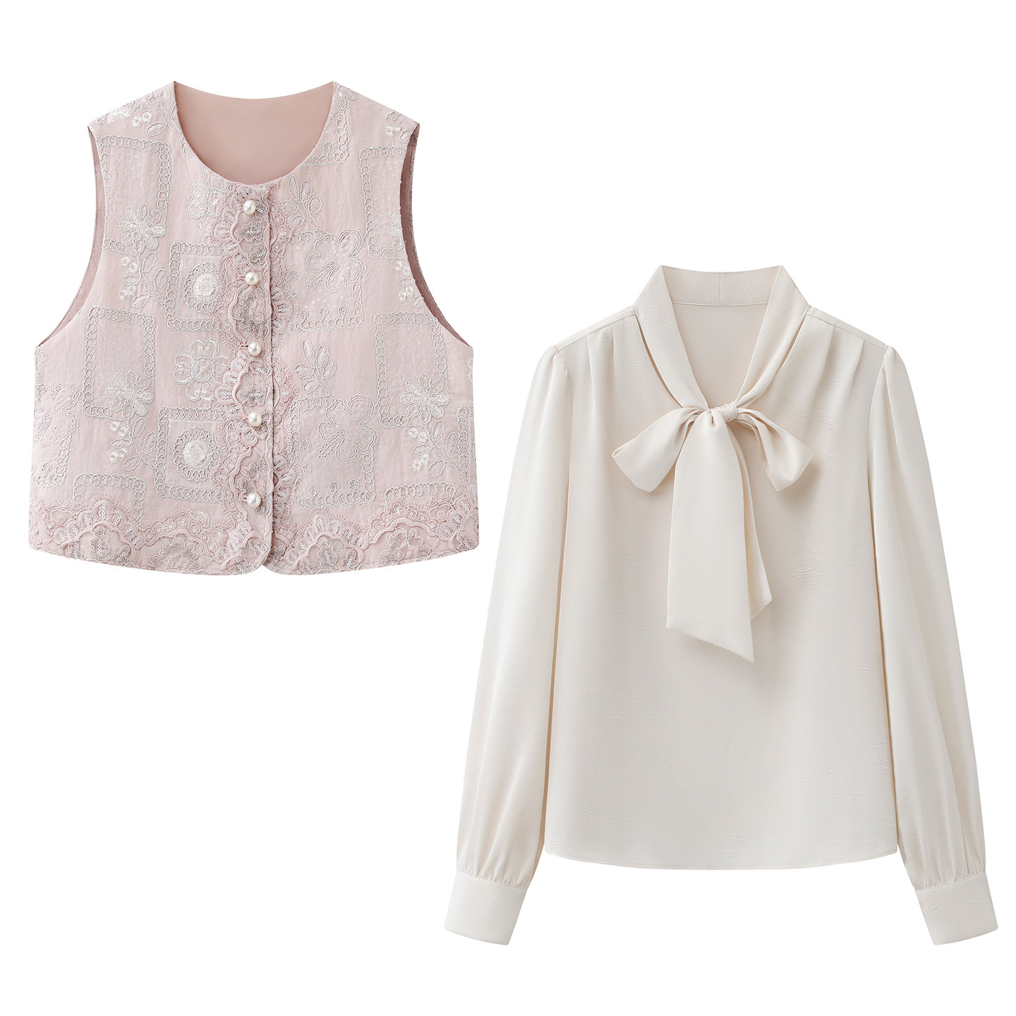 影系！小香风粉色马甲女2026春新款刺绣千金感无袖坎肩叠穿小上衣,女装/女士精品,时尚套装,淘宝优惠券,粉丝福利购,淘宝优惠卷