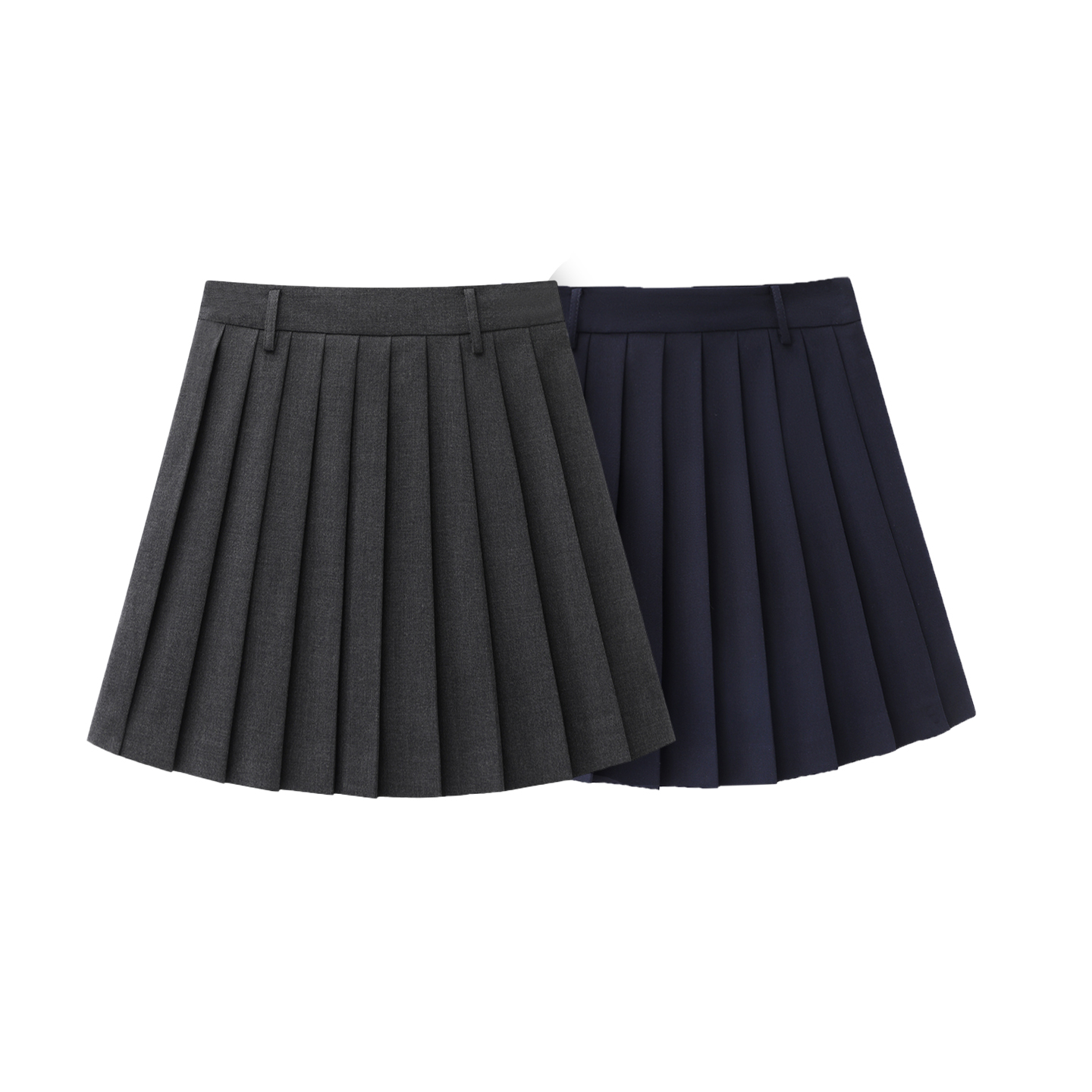 学院风灰色半身裙百褶裙女2025秋季新款MIU系高腰A字减龄气质短裙