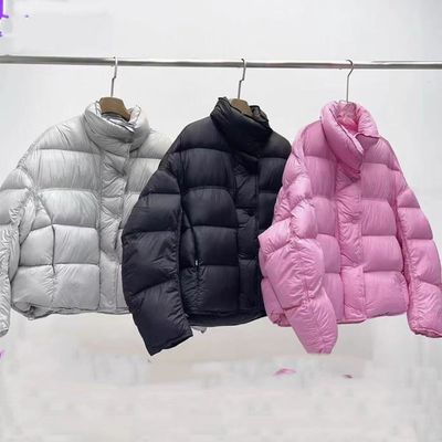小艾の2025冬季时尚立领纯色简约休闲宽松百搭小个子保暖羽绒外套