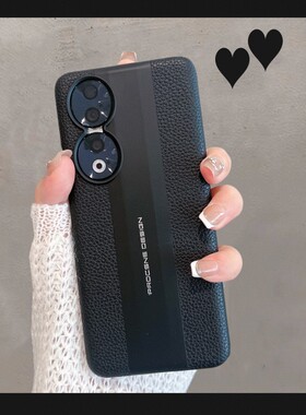 适用于华为荣耀90手机壳p90pro新款rea-an00半包曲屏简约女大方9o高级感紫色男九零系列九十por防摔x90曲面屏