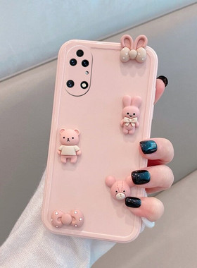 适用于华为p50手机壳p50e女abr一al00可爱p5o卡通新款p五零huaweip50女生软壳荣耀p5oe全包防摔p505g创意立体