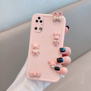 适用于华为p50手机壳p50e女abr一al00可爱p5o卡通新款 p五零huaweip50女生软壳荣耀p5oe全包防摔p505g创意立体