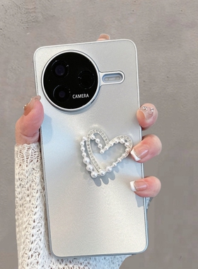 适用于红米k80手机壳redmik80pro新款小米24117RK2CC极光简约red米k8o爱心创意女k8pro全包防摔pr0高级感银色