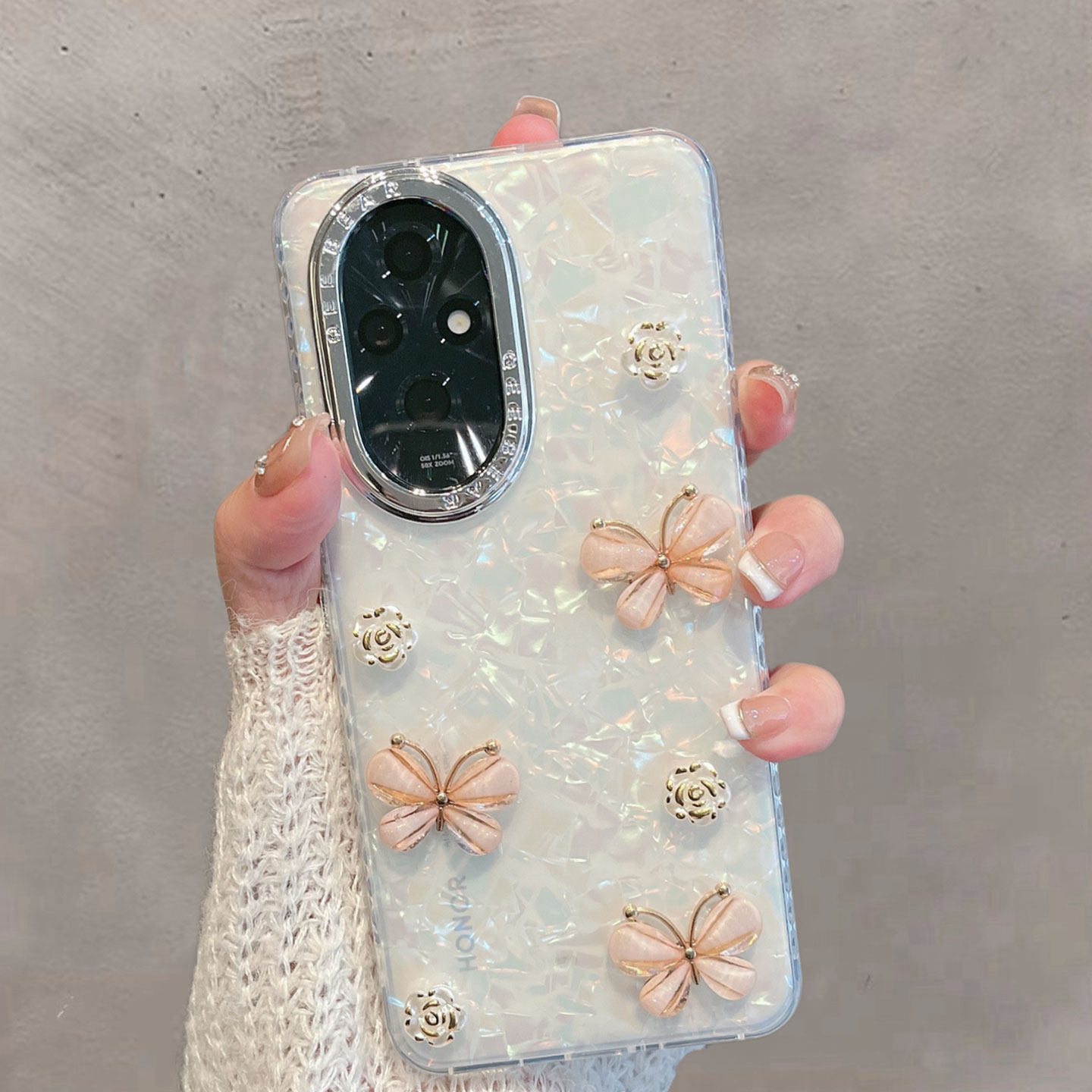 适用于华为荣耀200手机壳honor200pro透明eli-an00小清新elp-an00蝴蝶二百立体x200创意两百por新款女p200por