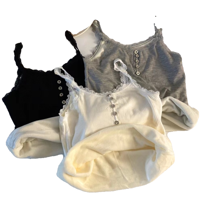 纯欲风性感蕾丝吊带背心女秋冬季