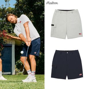 系腰带短裤 户外运动多口袋休闲速干裤 夏季 25韩国MALBON高尔夫男装